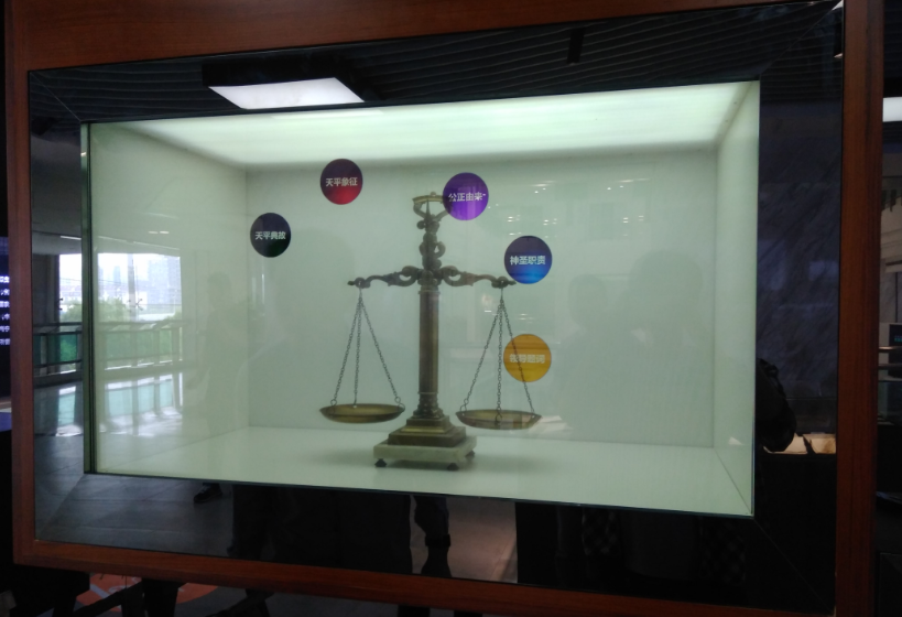 42寸透明屏幕帶觸摸展示柜-上海出入境檢驗檢疫局