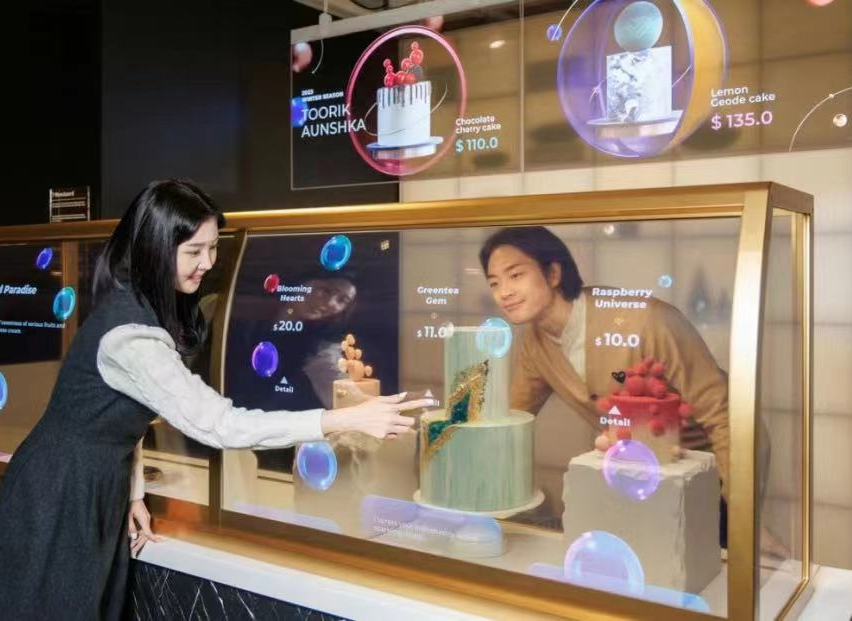 55寸柔性曲面透明oled屏幕